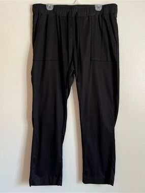 Women's Lightweight Tencel Cotton Blend Straight Leg Pull On Pants Drawstring